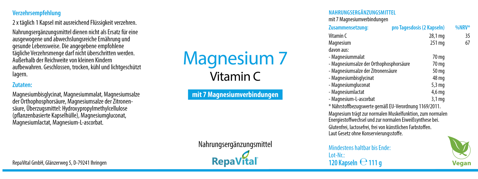Magnesium 7 und Vitamin C